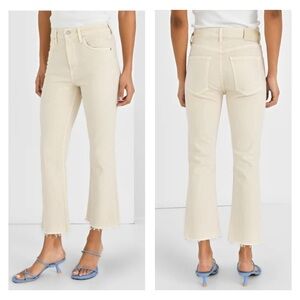 Citizen of Humanity 28 Isola Mid Rise Cropped Boot Jeans Almondette